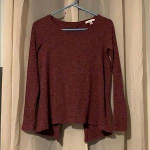Twisted open back sweater